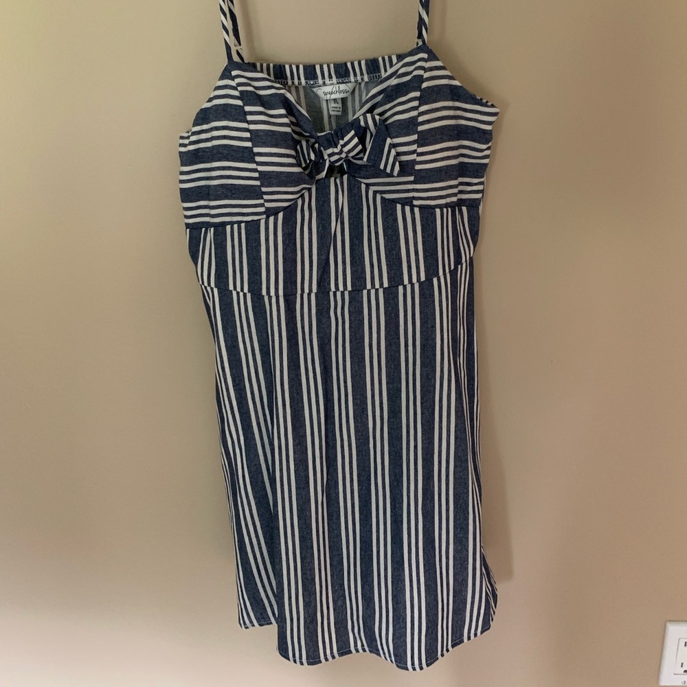 Brand New with Tags Striped Linen Style Tank Dress